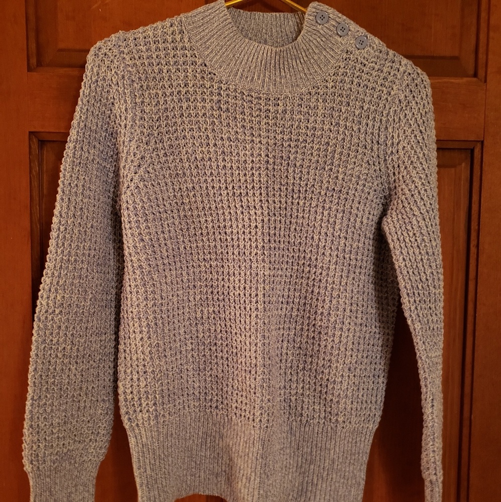 NWT Knit Button Mock Turtleneck Sweater